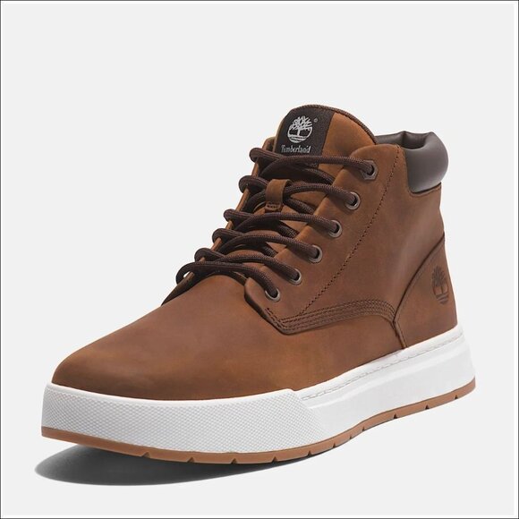 Men's Timberland Maple Grove Mid Lace Sneaker -Medium Brown- Size 11.5 - Picture 1 of 16
